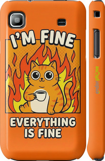 3D пластиковый глянцевый чехол 'Funny Cat' для Samsung Galaxy S i9000 изображение 9