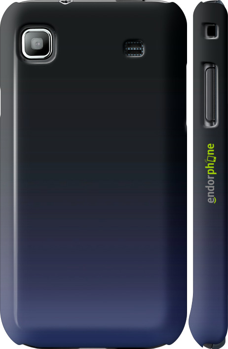3D пластиковий глянцевий чехол Градієнт у темно-синьому стилі для Samsung Galaxy S i9000 - 6542c-77 изображение 