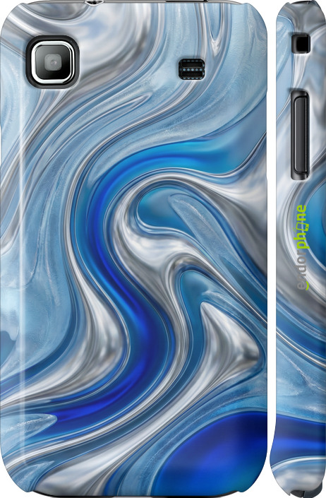 3D пластиковый глянцевый чехол Liquid Chrome для Samsung Galaxy S i9000 - 6781c-77 изображение 