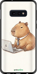 TPU чехол Funny Capybara CEO Working для Samsung Galaxy S10e - 6777b-1646 изображение 