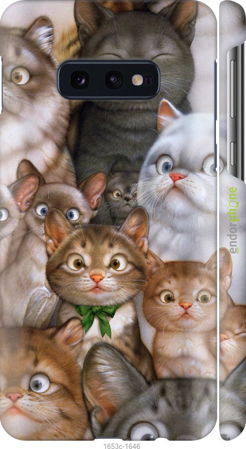 

3D пластиковий матовий чохол "Коти" для Samsung Galaxy S10e