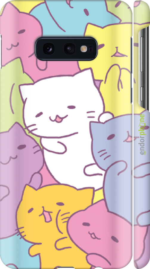 

3D пластиковий матовий чохол "Кошенята " для Samsung Galaxy S10e, Білий