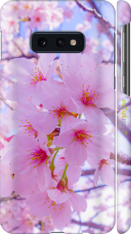 3D пластиковый матовый чехол Сакура для Samsung Galaxy S10e - 6029m-1646 изображение 