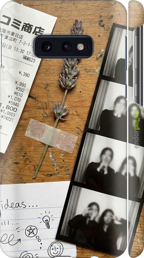 3D пластиковый матовый чехол Aesthetic Scrapbook Collage для Samsung Galaxy S10e - 6773m-1646 изображение 