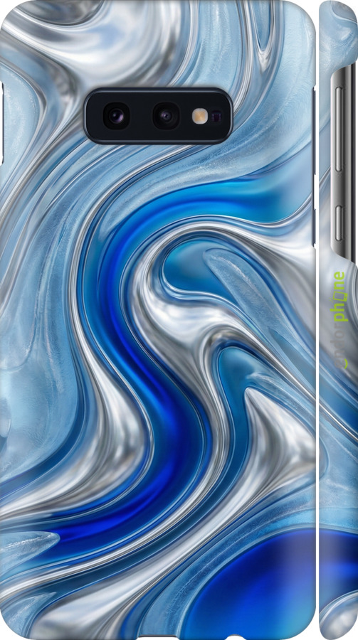 3D пластиковый матовый чехол Liquid Chrome для Samsung Galaxy S10e - 6781m-1646 изображение 