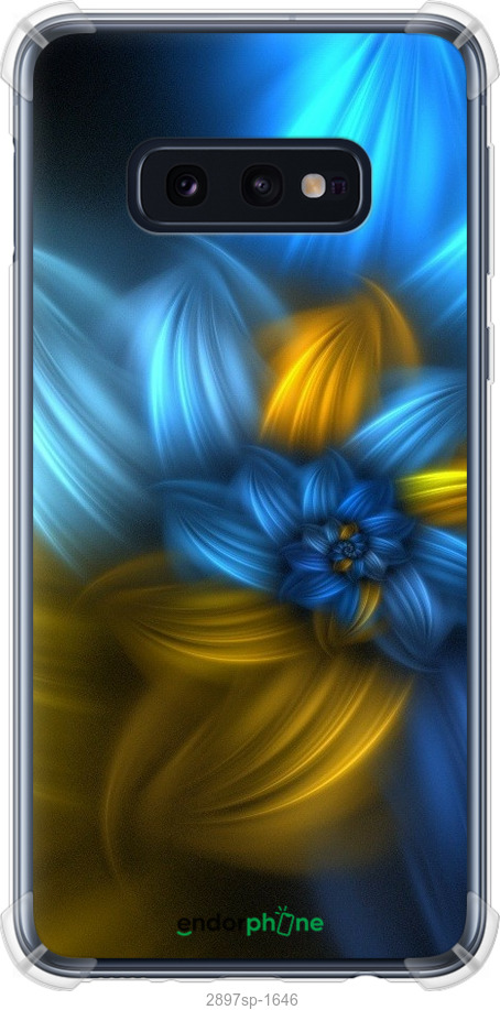 

Силіконовий протиударний с посиленими кутами чохол "Візерунок 46" для Samsung Galaxy S10e, Синій