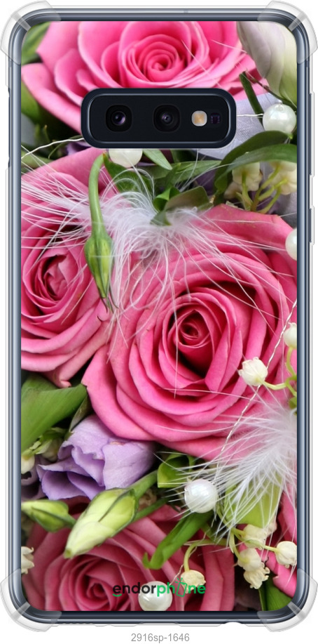 

Силіконовий протиударний с посиленими кутами чохол "Ніжність" для Samsung Galaxy S10e, Рожевий