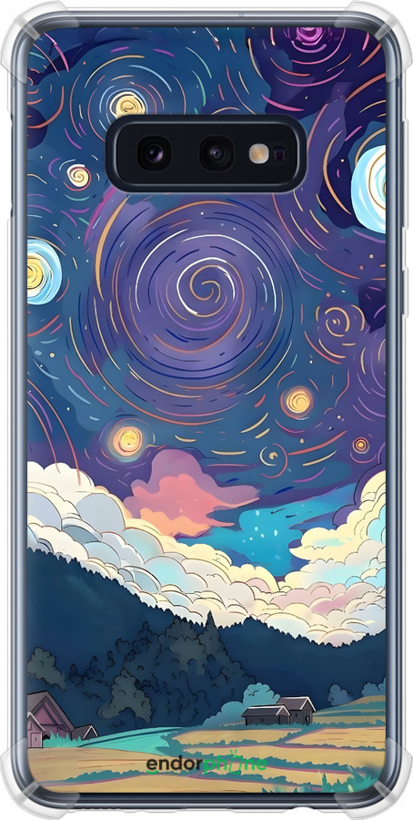 Силіконовий протиударний с посиленими кутами чехол Креативний арт для Samsung Galaxy S10e - 6322sp-1646 изображение 