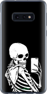 2D пластиковый чехол Скелет делает Selfie для Samsung Galaxy S10e - 6535t-1646 изображение 