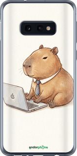 2D пластиковий чехол Funny Capybara CEO Working для Samsung Galaxy S10e - 6777t-1646 изображение 