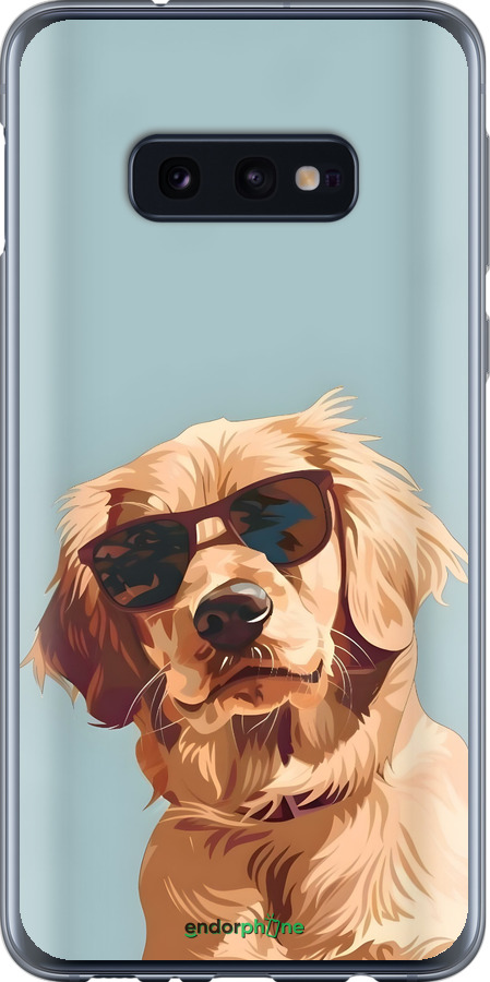 2D пластиковый чехол Пес в очках для Samsung Galaxy S10e - 6381t-1646 изображение 