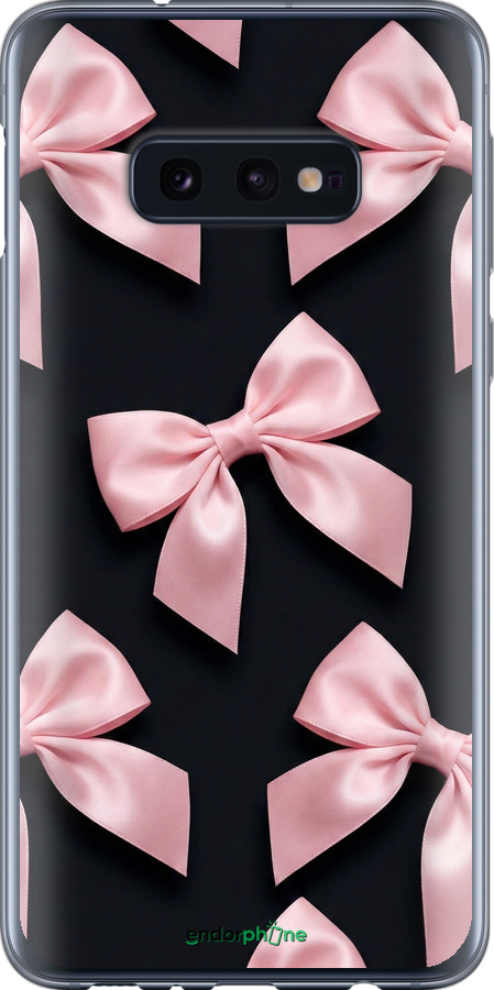 Силиконовый чехол Coquette Ribbons Dark Coquette для Samsung Galaxy S10e - 6767u-1646 изображение 