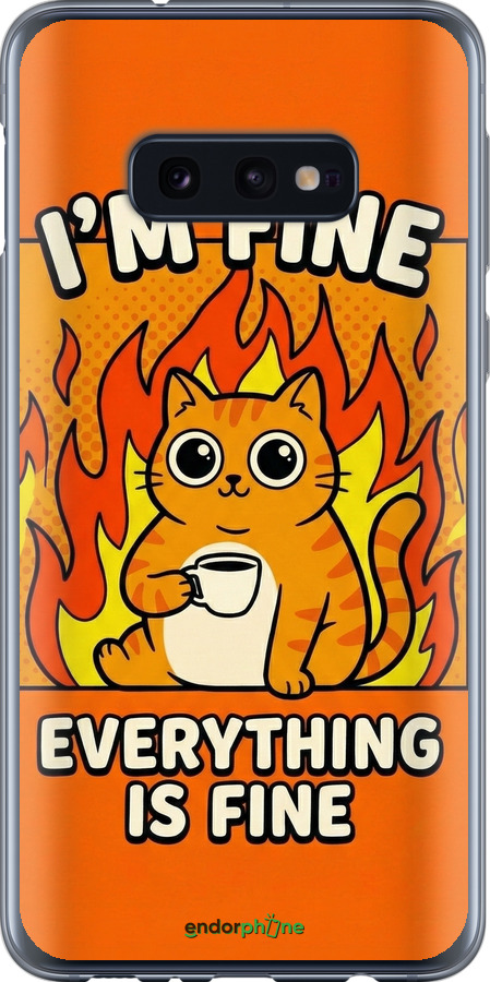 Силиконовый чехол Funny Cat для Samsung Galaxy S10e - 6786u-1646 изображение 