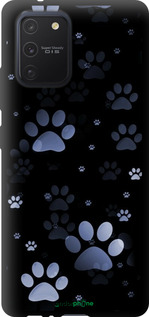 TPU чехол С синими отпечатками лап для Samsung Galaxy S10 Lite 2020 - 6441b-1851 изображение 