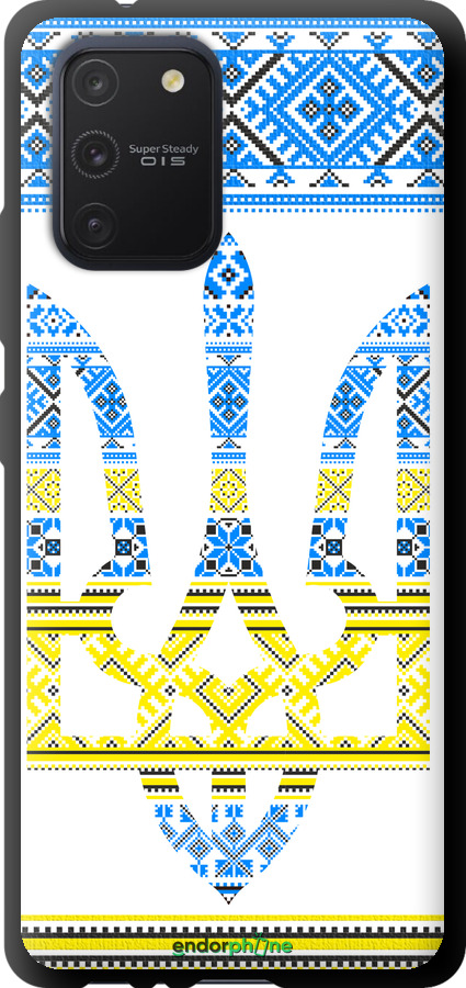 TPU чехол Герб - вышиванка желто-голубая для Samsung Galaxy S10 Lite 2020 - 1197b-1851 изображение 