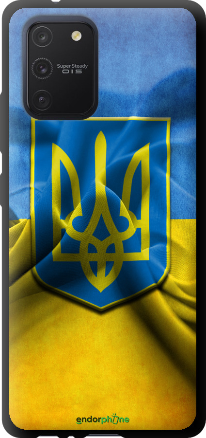 

TPU чорний чохол "Прапор та герб України" для Samsung Galaxy S10 Lite 2020, Блакитний