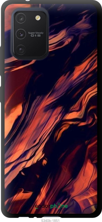 TPU чехол Черно-оранжевая абстракция для Samsung Galaxy S10 Lite 2020 - 5340b-1851 изображение 