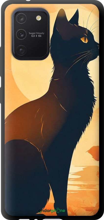 TPU чехол Черная кошка v2 для Samsung Galaxy S10 Lite 2020 - 5830b-1851 изображение 