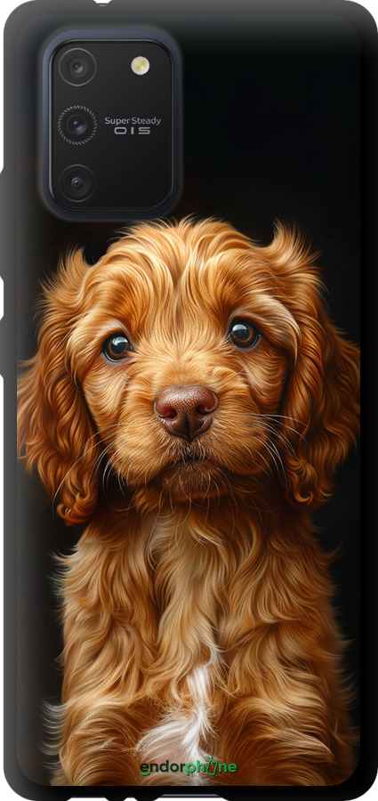 TPU чехол Cocker spaniel на черном фоне для Samsung Galaxy S10 Lite 2020 - 6137b-1851 изображение 