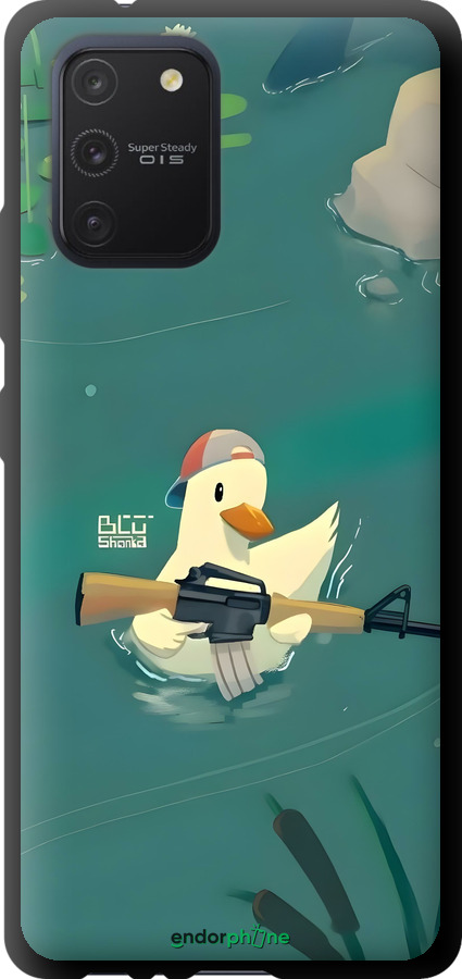TPU чехол Уточка с автоматом для Samsung Galaxy S10 Lite 2020 - 6356b-1851 изображение 
