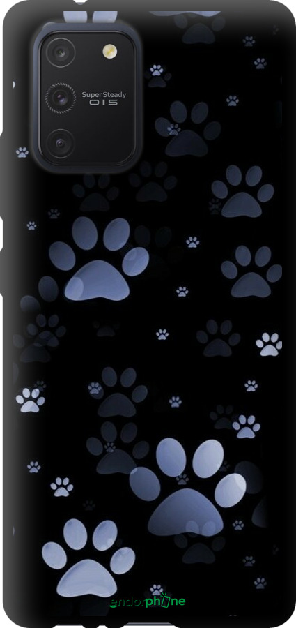 TPU чехол С синими отпечатками лап для Samsung Galaxy S10 Lite 2020 - 6441b-1851 изображение 