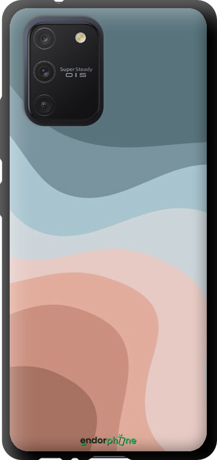 TPU чехол С синими и розовыми волнами в стиле ретро для Samsung Galaxy S10 Lite 2020 - 6532b-1851 изображение 