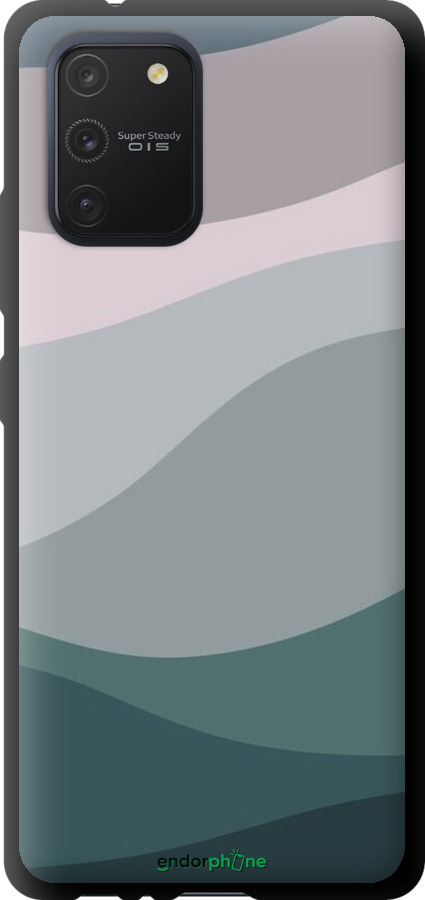 TPU чехол С фиолетовым и бирюзовым ретро-стилем и волнами для Samsung Galaxy S10 Lite 2020 - 6533b-1851 изображение 