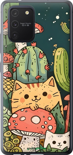 2D пластиковый чехол Коты грибы для Samsung Galaxy S10 Lite 2020 - 6321t-1851 изображение 