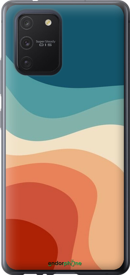 2D пластиковий чехол У стилі ретро з хвилями для Samsung Galaxy S10 Lite 2020 - 6531t-1851 изображение 