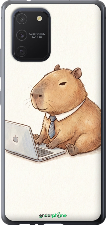 2D пластиковый чехол Funny Capybara CEO Working для Samsung Galaxy S10 Lite 2020 - 6777t-1851 изображение 