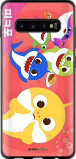 TPU чехол Бейби Шаркс для Samsung Galaxy S10 Plus - 6305b-1649 изображение 