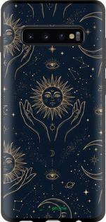 TPU чехол Celestial Harmony: Sun & Moon Gold Mystic Pattern для Samsung Galaxy S10 Plus - 6778b-1649 изображение 
