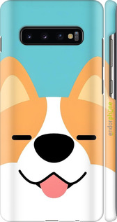 3D пластиковый матовый чехол Корги для Samsung Galaxy S10 Plus - 6280m-1649 изображение 