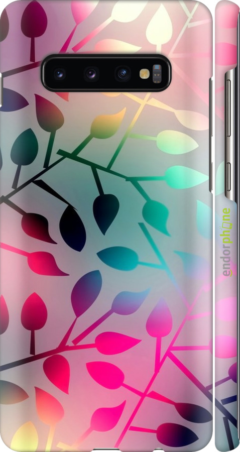 

3D пластиковий матовий чохол "Листя" для Samsung Galaxy S10 Plus