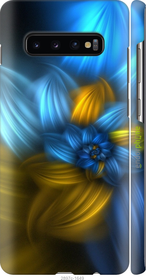 

3D пластиковий матовий чохол "Візерунок 46" для Samsung Galaxy S10 Plus, Синій