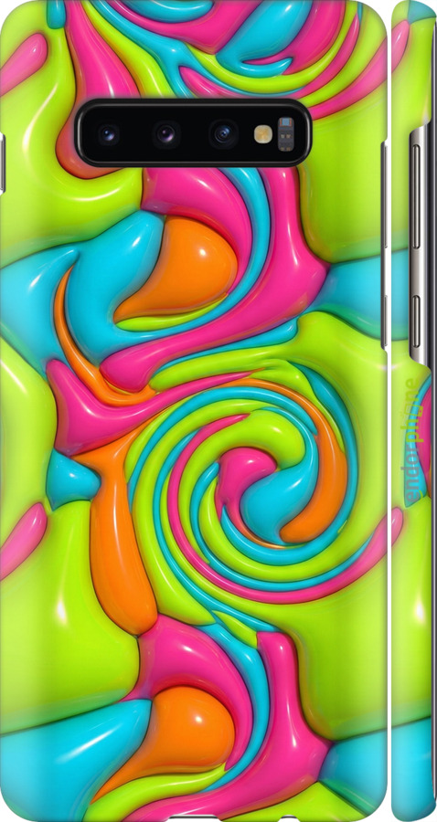 3D пластиковый матовый чехол Y2K Jelly Dream для Samsung Galaxy S10 Plus - 6780m-1649 изображение 