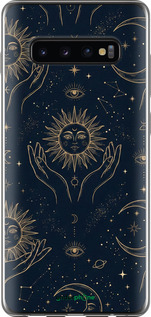 2D пластиковый чехол 'Celestial Harmony: Sun & Moon Gold Mystic Pattern' для Samsung Galaxy S10 Plus изображение 8