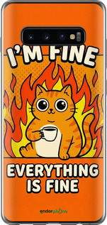 2D пластиковый чехол 'Funny Cat' для Samsung Galaxy S10 Plus изображение 3