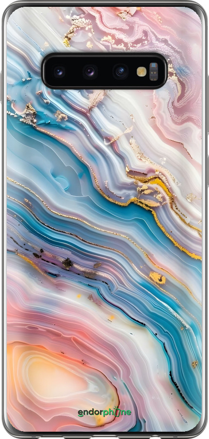 Силіконовий чехол Мрамор красивый для Samsung Galaxy S10 Plus - 6376u-1649 изображение 