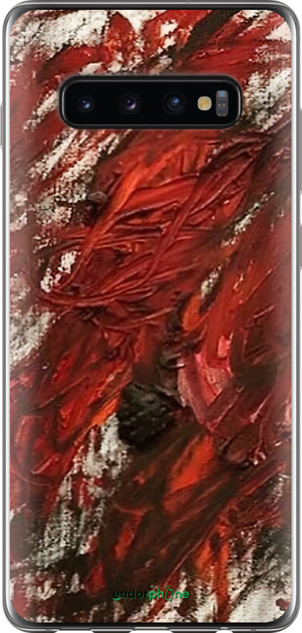 Силіконовий чехол Абстрактна композиція в червоних тонах для Samsung Galaxy S10 Plus - 6541u-1649 изображение 