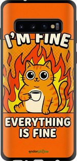 TPU чехол Funny Cat для Samsung Galaxy S10 - 6786b-1640 изображение 