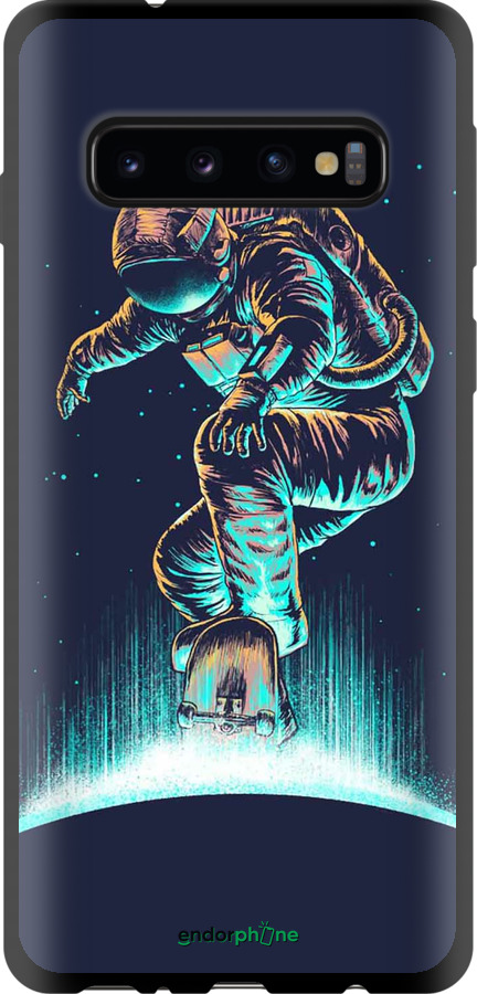 TPU чехол Космонавт на скейтборді для Samsung Galaxy S10 - 4145b-1640 изображение 
