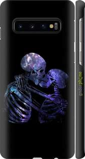 3D пластиковый матовый чехол С изображением скелета для Samsung Galaxy S10 - 6537m-1640 изображение 