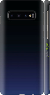 3D пластиковий матовий чехол Градієнт у темно-синьому стилі для Samsung Galaxy S10 - 6542m-1640 изображение 