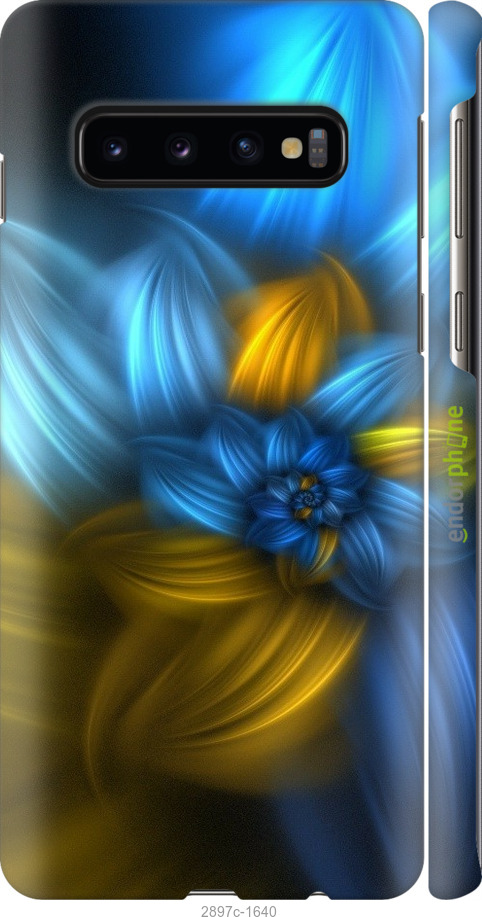 

3D пластиковий матовий чохол "Візерунок 46" для Samsung Galaxy S10, Синій