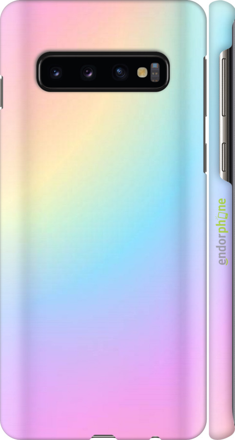 

3D пластиковий матовий чохол "Веселка 2" для Samsung Galaxy S10, Рожевий
