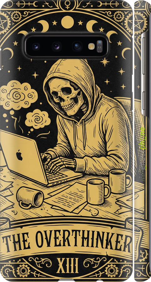 3D пластиковый матовый чехол The Overthinker для Samsung Galaxy S10 - 6774m-1640 изображение 
