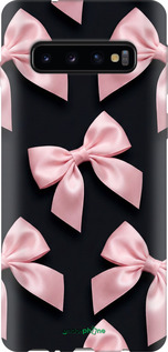 Силикон с усиленными углами чехол Coquette Ribbons Dark Coquette для Samsung Galaxy S10 - 6767sp-1640 изображение 
