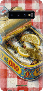 Силіконовий протиударний с посиленими кутами чехол Vintage Sardine Tin Phone для Samsung Galaxy S10 - 6772sp-1640 изображение 