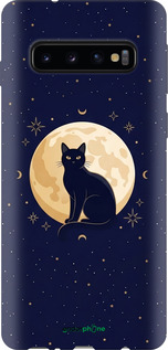 Силикон с усиленными углами чехол 'Cute Cat Celestial/Witchy' для Samsung Galaxy S10 изображение 6